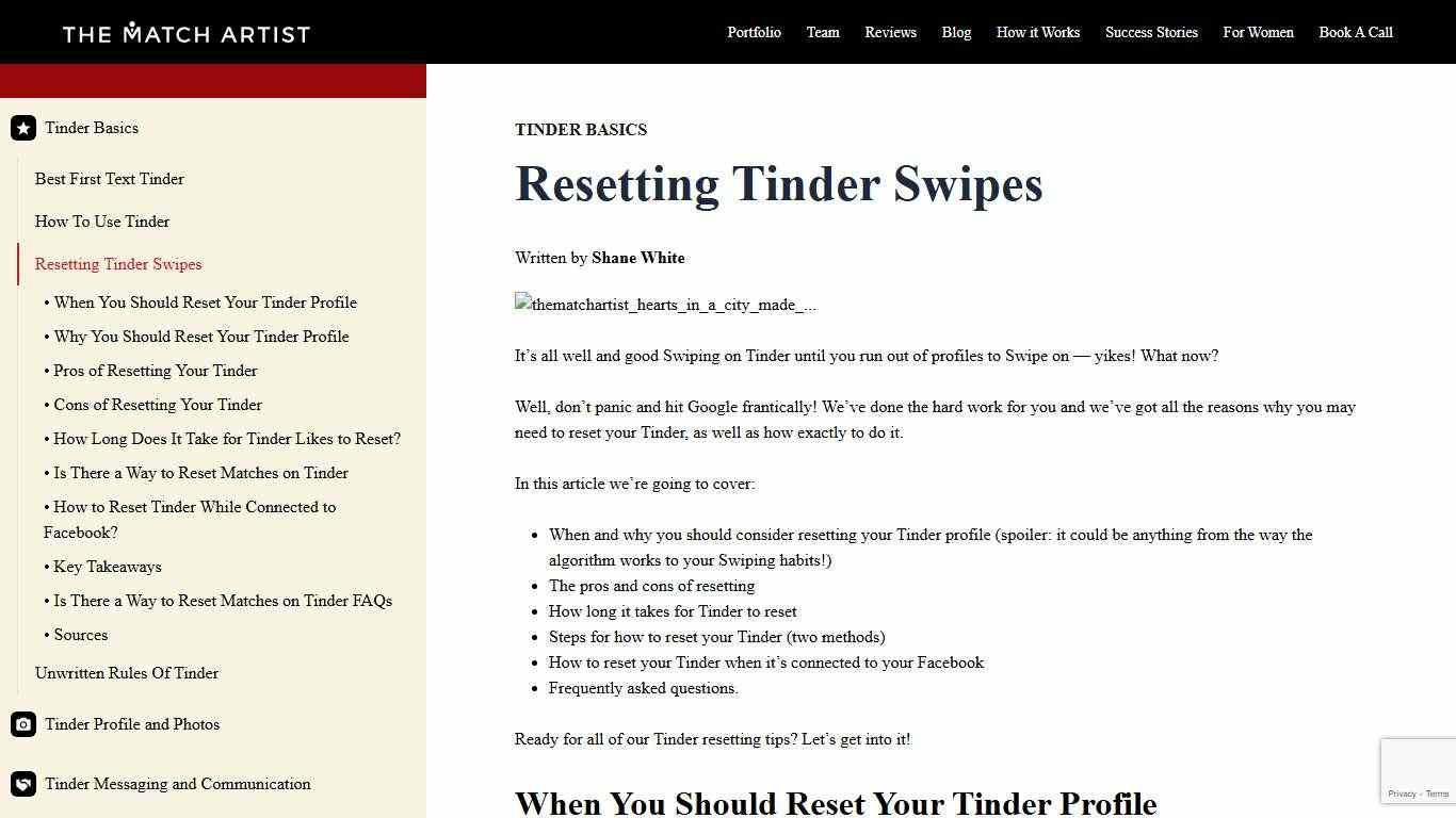 Resetting Tinder Swipes