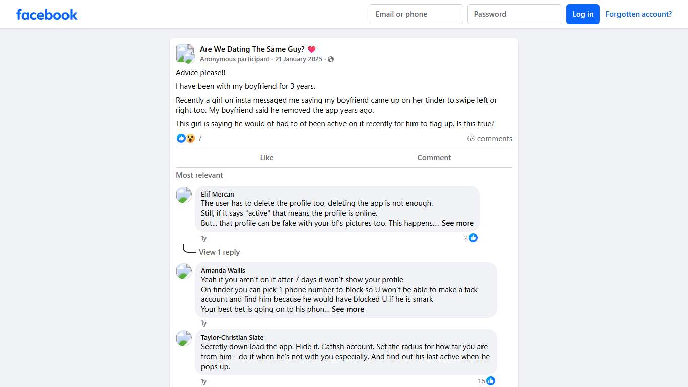 Are We Dating The Same Guy? ❤️ Advice please!! Facebook